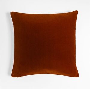 Crate & Barrel Faux Mohair 20x20 Pillow Cover Persimmons